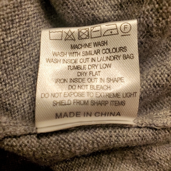 Kallspin Cashmere Wool Blend Sweater Vest Men's Size 2XL Medium Gray V-Neck. - Picture 8 of 9